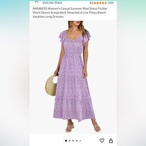 Lavender Floral Maxi Dress